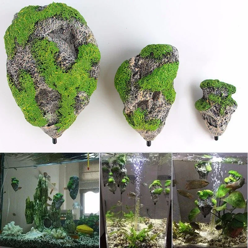Aquarium Marine Rock - Drijvende Rots Opgeschort Kunststeen Aquarium Decor