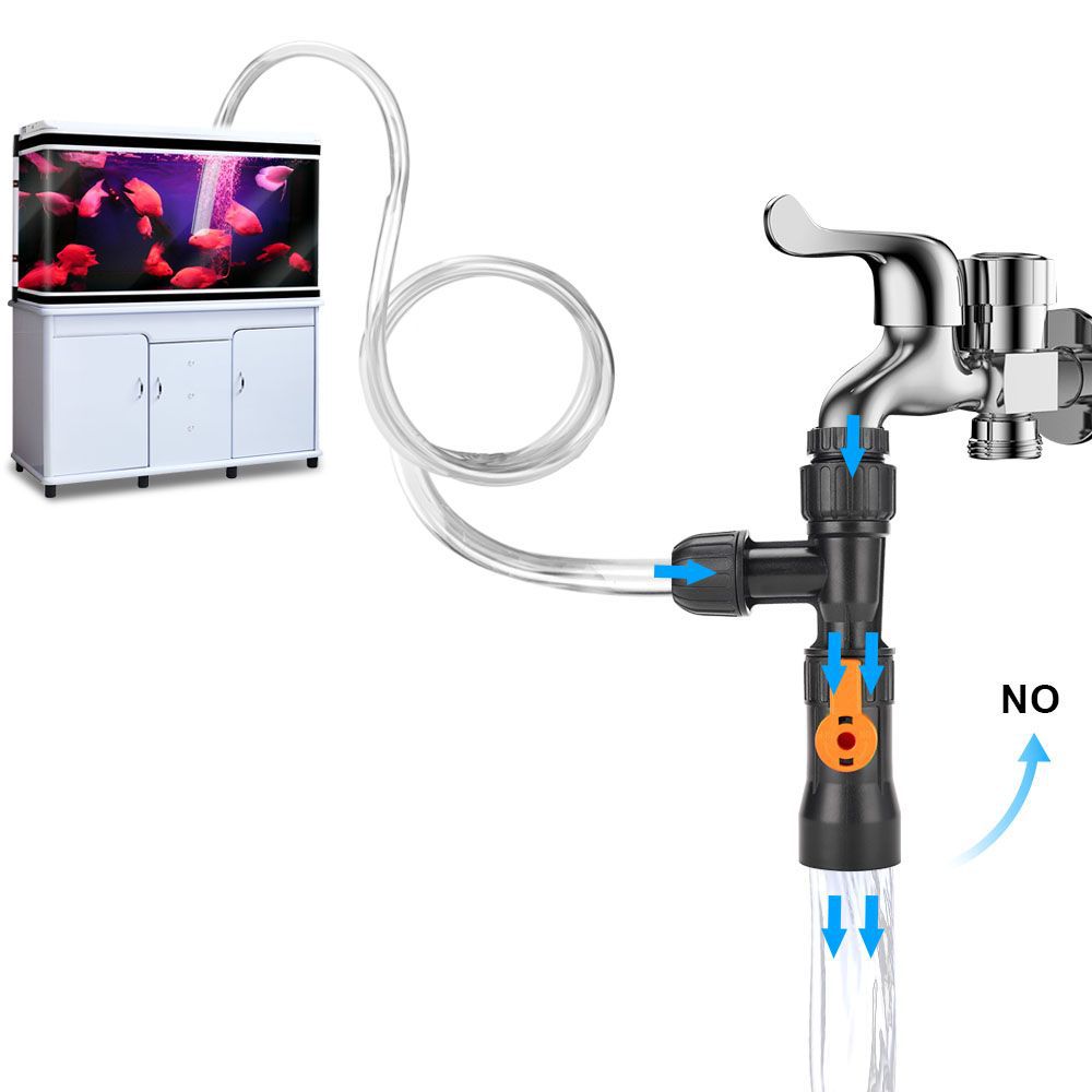 Marine Aquarium Water Change - Emmervrije aquariumwaterwisselaar Aquariumreinigingsgereedschap, sifon Universele snelle