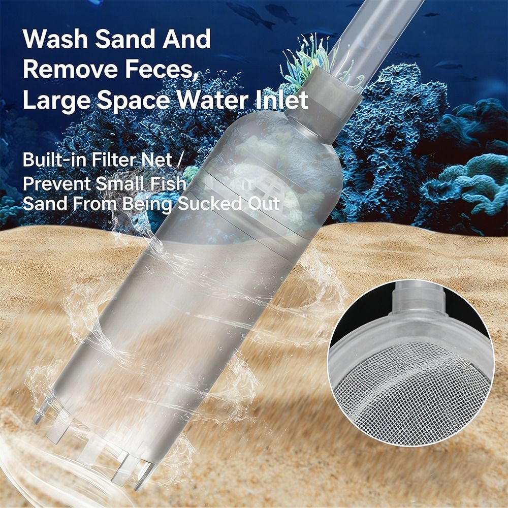 Marine Aquarium Water Change - Nieuwe Siphon Aquarium Grindreiniger Pomp Filtermondstuk