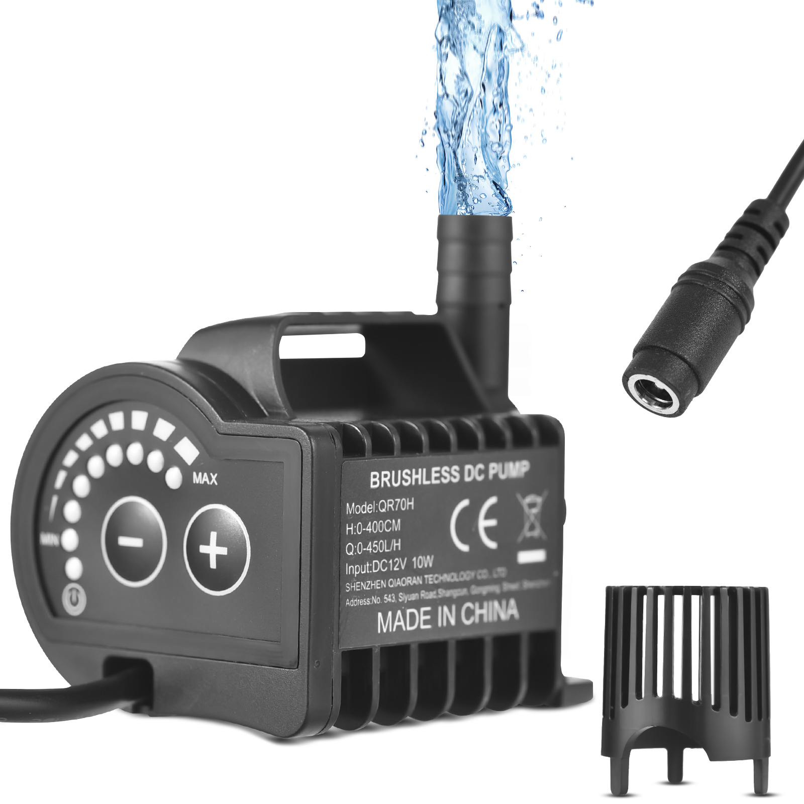 Marine Aquarium Dc Pump - Dompelpomp 12V waterpomp 8 niveaus verstelbaar