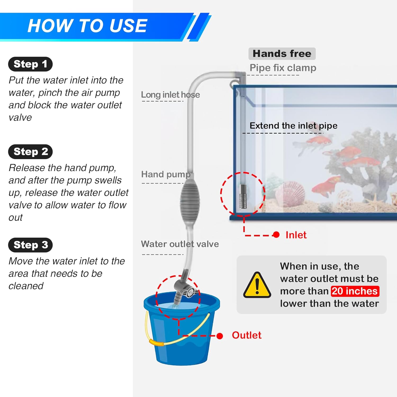 Grote aquarium aquarium sifon  - Marine Aquarium Water Change recensie en prijs