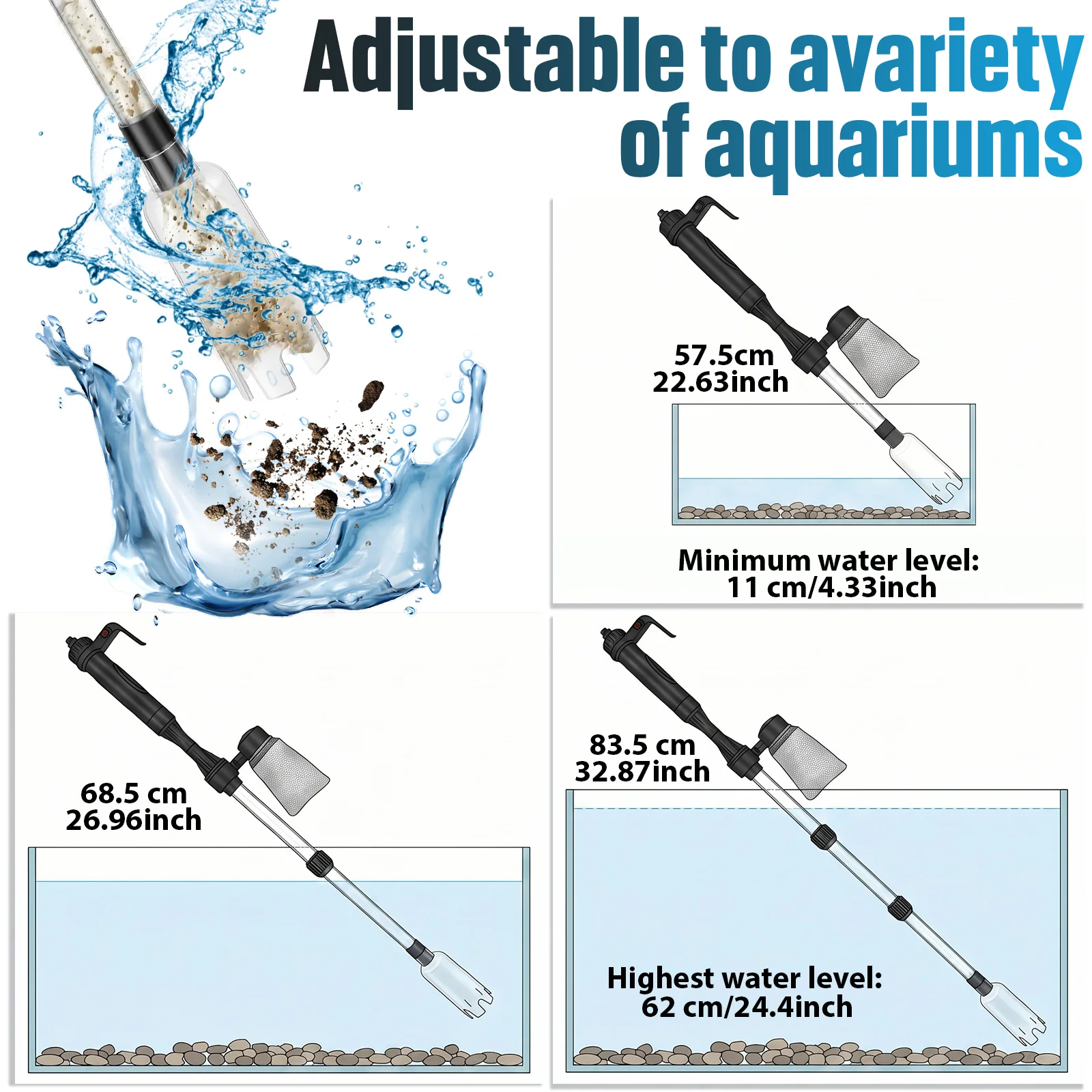 Aquariumstofzuiger grindreinig - Marine Aquarium Water Change recensie en prijs