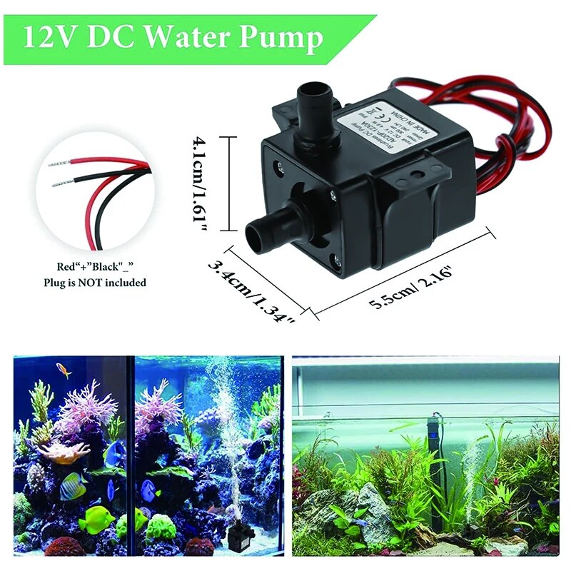 240L/H Waterpomp DC 12V Borste - Marine Aquarium Dc Pump recensie en prijs